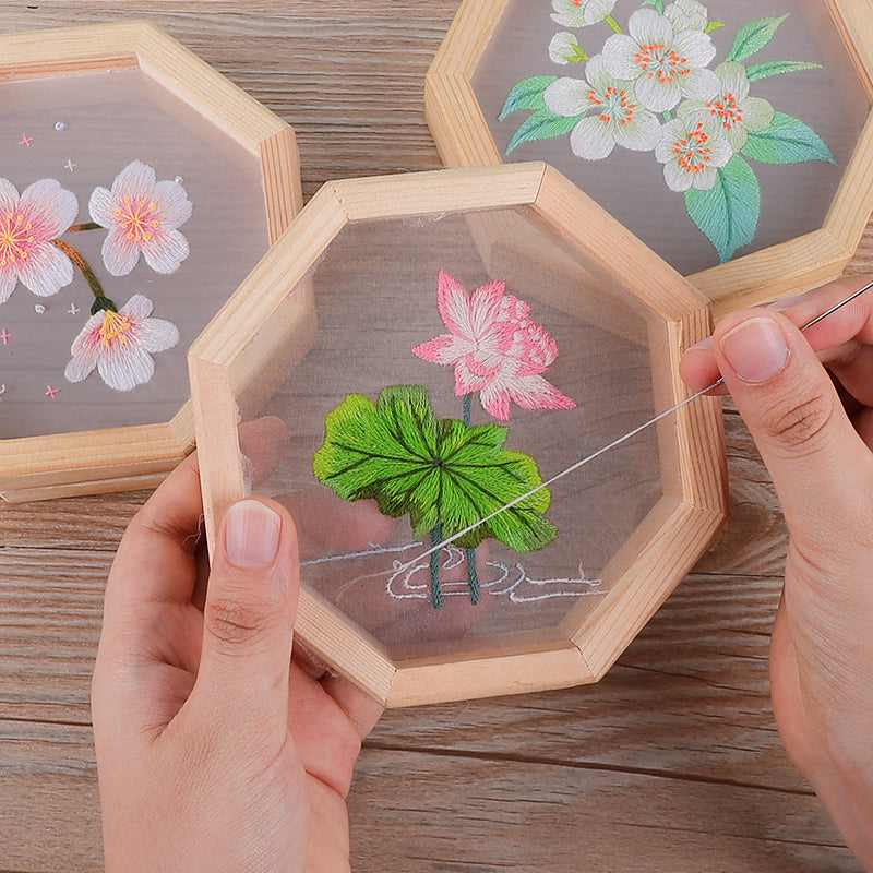 Nordic Style Embroidery Kit for Beginners - Ribbon or Silk Thread Ancient Charm Ornament