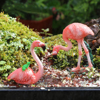 Flamingo Miniature Landscape Ornament for Potted Plants and Garden Decor