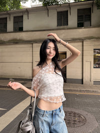 9hour Summer Lace Camisole & Polka Dot Mesh Top Set
