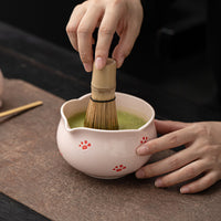 Matcha Whisking Ceremony Set - 8-Piece Ceramic Tea Bowl & Whisk Kit