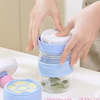 Portable Cold Brew Coffee Tumbler with Ice Cube Mold, Large Capacity Quick-Cooling Travel Cup