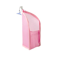 Suction Cup Hanging Toiletry Bag with Visible Mesh EVA for Travel, Toothbrush, Toothpaste, and Cosmetic Storage