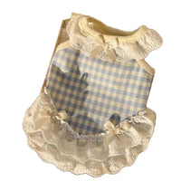 Pet Summer Bowknot Vest for Small Dogs and Cats, Breathable Plaid Apparel for Bichon Yorkie