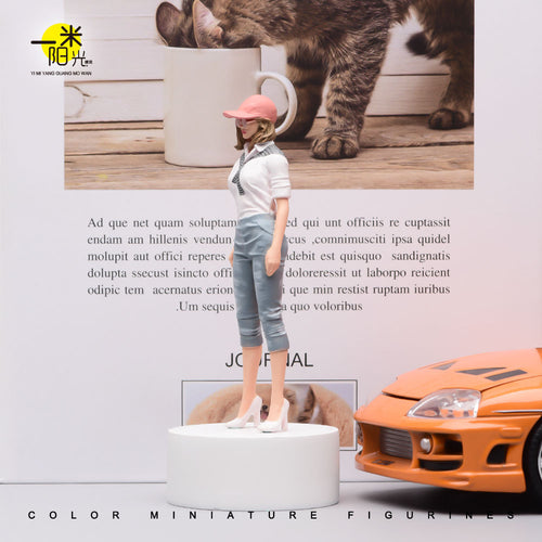 1/18 1/24 Scale Hand-Painted Female Figure Model for Diorama