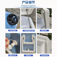 Large Insulated Fishing Cooler Box with Wheels for Outdoor Activities and Commercial Use