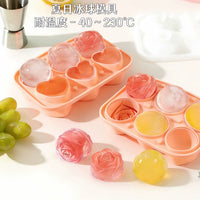 Large 9-Cavity Silicone Ice Cube Tray for Coffee and Rose Ice Balls, Food-Grade Freezer Mold