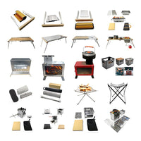 Portable Stainless Steel Folding BBQ Grill for Outdoor Camping and Home Use
