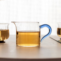 Thickened Heat-Resistant Glass Gongdao Bei Tea Pitcher with Handle, 280ml