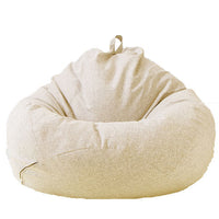 Cotton Linen Bean Bag Chair Cover with Inner Liner (Filler Not Included)