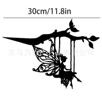 Metal Silhouette Garden Stake for Outdoor Yard and Lawn Decor