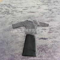 Fashion Plaid Skirt Set for 1/6 Scale Doll Outfits