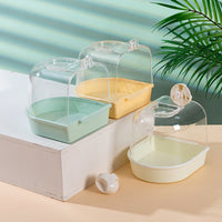 Bird Bath Box for Parrots and Small Birds, Cage Mounted Shower Basin