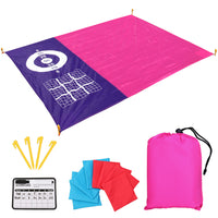 Outdoor Portable Moisture-Proof Pocket Beach Mat Lawn Picnic Sandbag Toss Party Game Mat