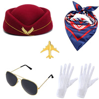 Halloween Stewardess Captain Cosplay Costume Set
