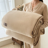 Double-Sided Faux Cashmere Multifunctional Blanket Thickened Plush Office Nap Blanket Sofa Shawl Throw