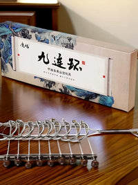 9-Link Puzzle Set Metal Brain Teaser for Kids and Adults, Chinese Classical Educational Toy