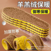 Winter Warm Lambswool Insoles for Shoes - Thickened, Soft, Sweat-Absorbent & Odor-Resistant