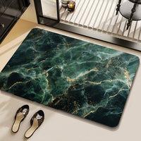 Diatomaceous Earth Bath Mat, Non-Slip Absorbent Quick Dry Bathroom Floor Mat with Marble Pattern