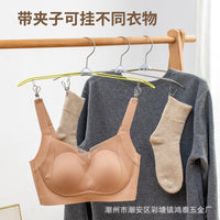 Foldable Stainless Steel Travel Hanger with Clips, Non-slip Drying Rack for Home and Travel