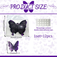 Halloween Purple Butterfly Wall Decals for Festive Home Decor