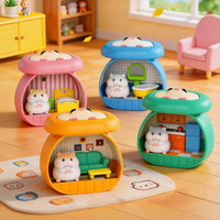 Fudi Hamster House Blind Box Figurine Building Block Micro Scene Desktop Ornament Toy