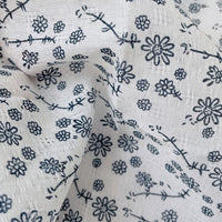 Japanese Style Floral Cotton Linen Bandana Scarf for Women - Thin Summer Sun Protection Neck Head Wrap
