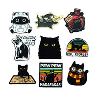 Cute Black Cat Series Enamel Pin for Backpacks and Clothing