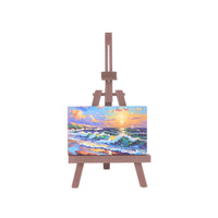 Miniature Dollhouse Painting Easel, Table, and Oil Painting Models