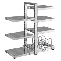304 Stainless Steel Pot and Pan Organizer Rack for Kitchen Cabinet Under Sink Storage