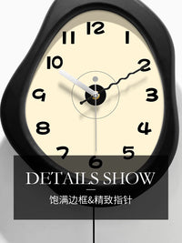 Vintage Style Wall Clock for Living Room, Cream Aesthetic, Sound-Activated Luminous