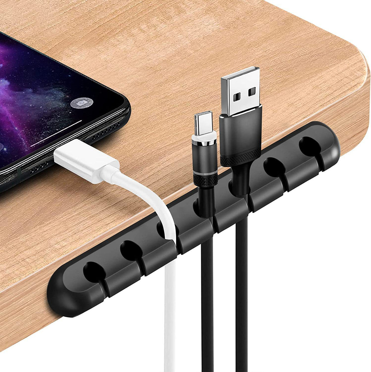 Desktop Cable Organizer Clips for Charging Cords and Wires