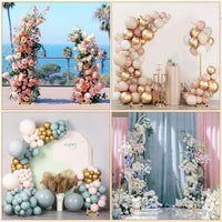 Metal Half-Arch Wedding Backdrop Stand for Outdoor Events