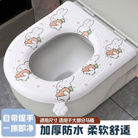 EVA Toilet Seat Cover, Waterproof, Washable, Reusable, Adhesive, for All Seasons
