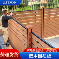 Wood Plastic Composite Outdoor Fence Panel for Garden Patio Wall, Flame Retardant & Waterproof