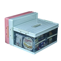Outdoor Camping Storage Box with Foldable Table Lid - Large Capacity Picnic Car Organizer