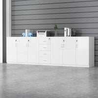 Wooden Office Storage Cabinet with Lock and Planter Top