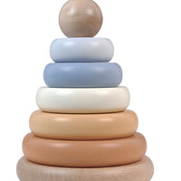 Wooden Rainbow Stacking Tower Blocks Educational Toy