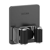 Wall-Mounted Mop and Broom Holder, Stainless Steel, Punch-Free for Bathroom and Utility Storage