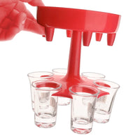 6-Shot Glass Dispenser for Parties and Home Bar