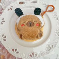 Cute Capybara Plush Coin Purse with Headphone Storage and Keychain, Ideal Gift