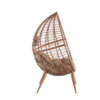 Outdoor Waterproof Rattan Wicker Hanging Egg Chair with Stand