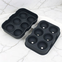 Silicone Sphere Ice Cube Mold with Lid, Easy Release Round Ice Ball Maker for Whiskey Cocktails