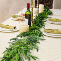 Artificial Norfolk Pine Garland and Wreath for Christmas Decoration