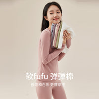 Girls' Cotton Thermal Underwear Set - Thin Warm Base Layer for Autumn/Winter
