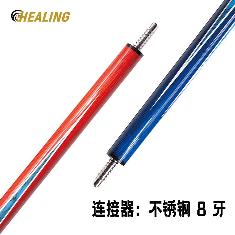 Wooden Rear Handle Carbon Fiber Front Shaft 12.4mm Billiard Cue Stick Set for Members, Factory Direct Supply