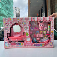 Kids DIY Cream Glue Rabbit Vanity Bathroom Playset with Guka Accessories