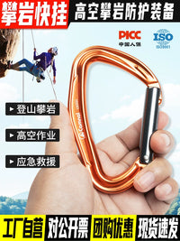 Pear-Shaped Carabiner for Rock Climbing and Safety