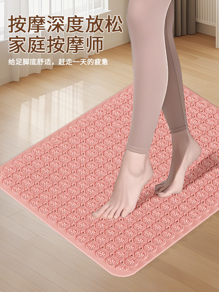 Acupressure Foot Massage Mat Soft Silicone Indoor Jogging Pad