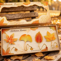 Classical Chinese Style Leaf Hollow Brass Metal Bookmark Gift Set