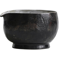 Wabi-Sabi Glazed Ceramic Matcha Bowl with Textured Finish and Eagle Beak Spout